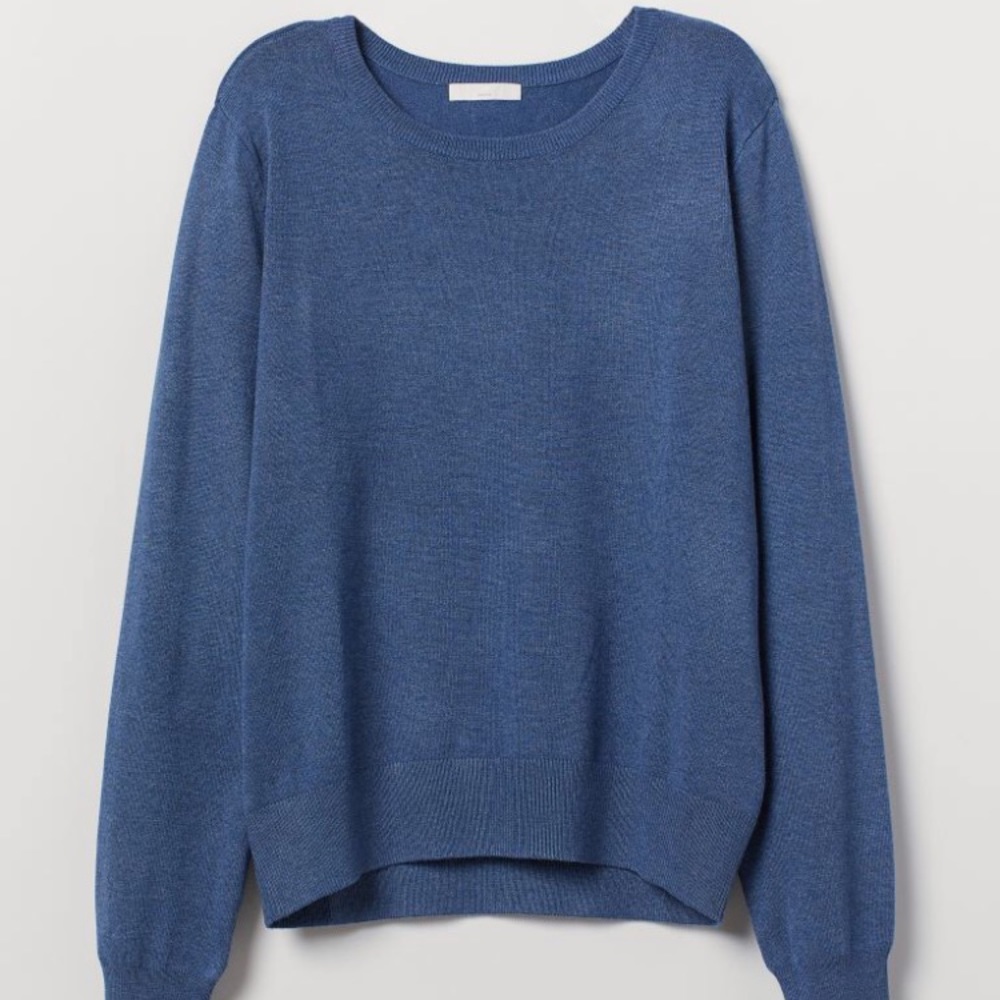 H&M Fine-Knit Sweater Blue NWT
